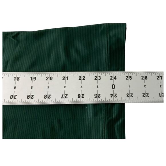 Nike Golf Mens Green Large Golf Polo Dri-Fit Stripes Snap Close Collar - Picture 6 of 12